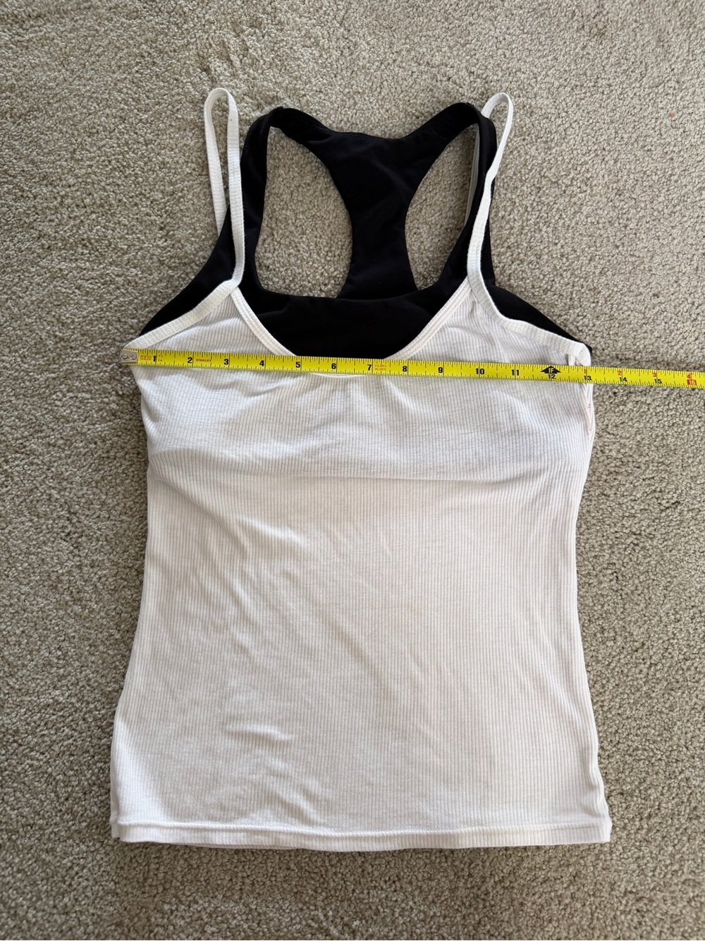 SET Active White Ribbed Tank Top - Picture 9 of 10